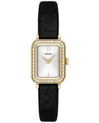 Fossil - Raquel Velvet Strap Watch, 18Mm X 29Mm - Lyst