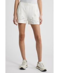 LoveShackFancy - Abrah Eyelet Knit Shorts - Lyst