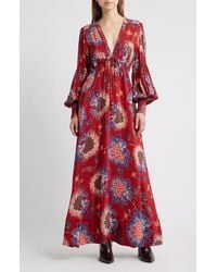 FARM Rio - Luang Long Sleeve Maxi Dress - Lyst