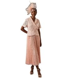 Coast - Lace 2-In-1 Jacket Pleated Midi Dress - Lyst