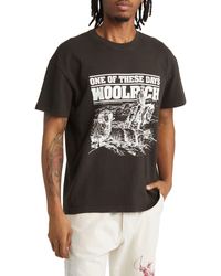 One Of These Days - X Woolrich Cotton Graphic T-shirt - Lyst