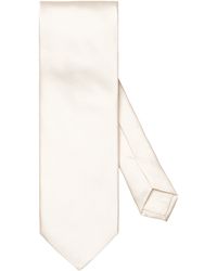 Eton - Solid Herringbone Silk Tie - Lyst