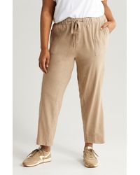 Kut From The Kloth - Rosalie Drawstring Ankle Linen Blend Pants - Lyst