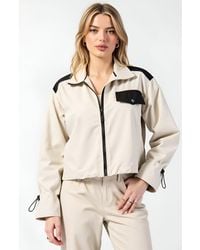 Modenaire - Cropped Zip-Up Jacket With Contrast Pockets - Lyst