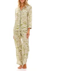 The Lazy Poet - Emma Olive Zebra Linen Pajamas - Lyst