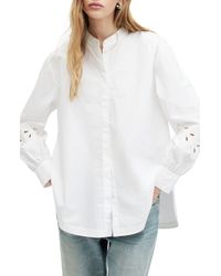 AllSaints - Marcie Val Cotton Button-up Shirt - Lyst