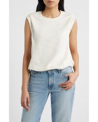 Wit & Wisdom - Pleated Shoulder Bubble Hem Sleeveless Top - Lyst
