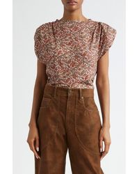 Isabel Marant - Devani Cap Sleeve Top - Lyst