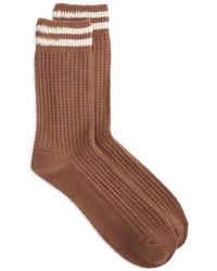 Nordstrom - Waffle Texture Cotton Blend Crew Socks - Lyst