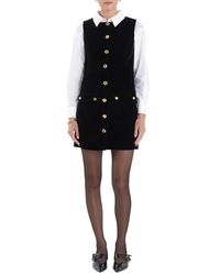 English Factory - Sleeveless Velvet Minidress - Lyst
