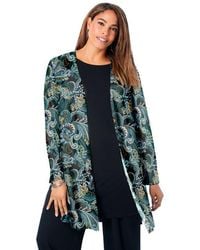 Jessica London - Everyday Stretch Knit Open Front Cardigan - Lyst