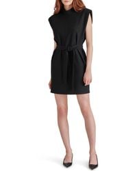 Steve Madden - Adelie Pinstripe Sleeveless Mock Neck Dress - Lyst