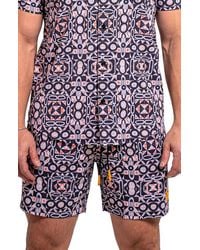 Maceoo - Liontiles Print Swim Trunks - Lyst