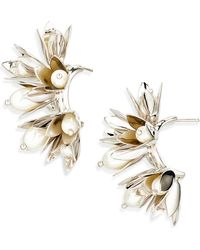 Simone Rocha - Encased Faux Flower Cluster Earrings - Lyst