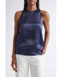 Eleventy - Sleeveless Silk Satin Top - Lyst