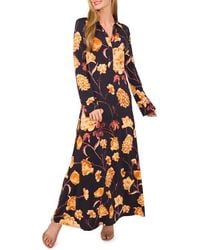 Ted Baker - Floral Long Sleeve Jersey Maxi Dress - Lyst