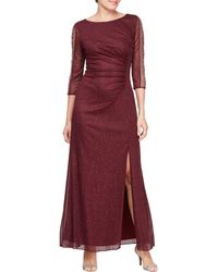 Sl Fashions - Sparkle Embellished Sleeve Gown - Lyst