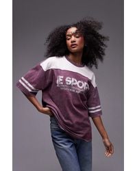 TOPSHOP - Le Sports Oversize Colorblock Graphic T-shirt - Lyst
