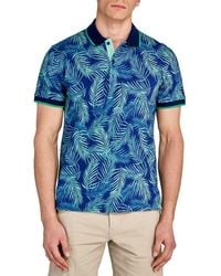 Con.struct - Slim Fit Floral Cotton Stretch Pique Polo - Lyst
