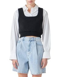 Grey Lab - Layered Button-Up Shirt - Lyst