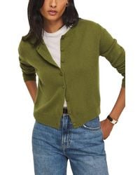 Reformation - Clara Cashmere & Wool Crew Cardigan - Lyst