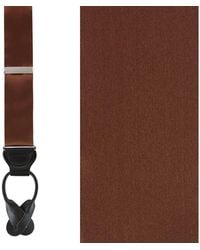 Trafalgar - Dutton Solid Color Silk Button End Suspenders - Lyst