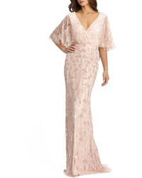 sequin bell sleeve gown mac duggal