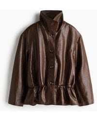 H&M - Oversized Peplum Jacket - Lyst
