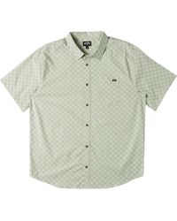 Billabong - Sundays Mini Print Short Sleeve Cotton Button-up Shirt - Lyst