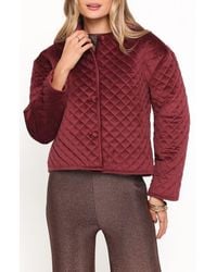 Petal & Pup - Roxanna Quilted Velvet Jacket - Lyst