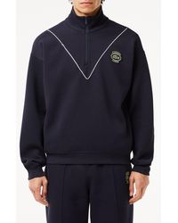 Lacoste - Loose Fit Quarter Zip Pullover - Lyst