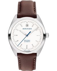 Movado - Heritage Datron Leather Strap Watch - Lyst