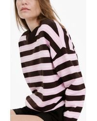 Mango - Mixed Stripe Crewneck Sweater - Lyst