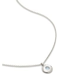 Monica Vinader - March Birthstone Aquamarine Pendant Necklace - Lyst
