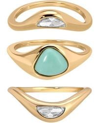 Ettika - Set Of 3 Reconstituted Solstice Stacking Rings - Lyst
