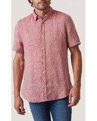 34 Heritage - Short Sleeve Linen Button-Up Shirt - Lyst