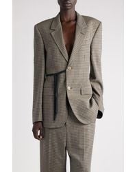 Balenciaga - Check Side Tie Blazer - Lyst