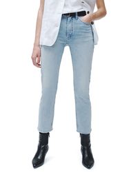 Rag & Bone - Wren Slim Fit High Waist Ankle Crop Jeans - Lyst