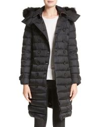 burberry coat with fur hood