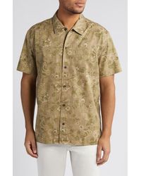 Treasure & Bond - Trim Fit Floral Paisley Short Sleeve Button-up Shirt - Lyst