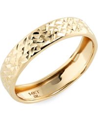 Bony Levy - 14k Gold Textured Wide Band Ring - Lyst