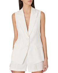 MILLY - Alba Sleeveless Blazer - Lyst