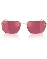 Ray-Ban - 56Mm Rimless Irregular Sunglasses - Lyst