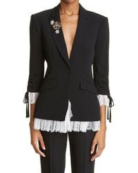 Cinq À Sept - Roxie Lace Trim Blazer - Lyst