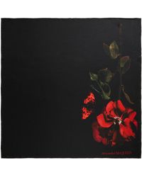 Alexander McQueen - Shadow Rose Silk Square Scarf - Lyst
