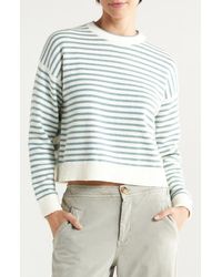 Marine Layer - Suki Stripe Cotton Crewneck Sweater - Lyst