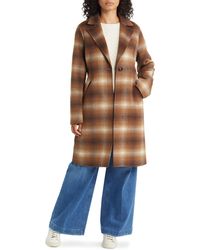 MICHAEL Michael Kors - Notched Collar Longline Wool Blend Coat - Lyst