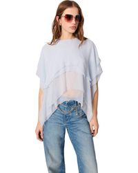 Maje - Ruffled Chiffon Top - Lyst