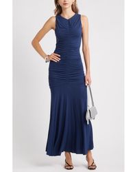 Open Edit - Ruched Sleeveless Maxi Dress - Lyst