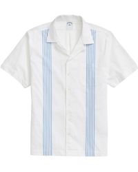 Brooks Brothers - Stripe Cotton Seersucker Camp Shirt - Lyst